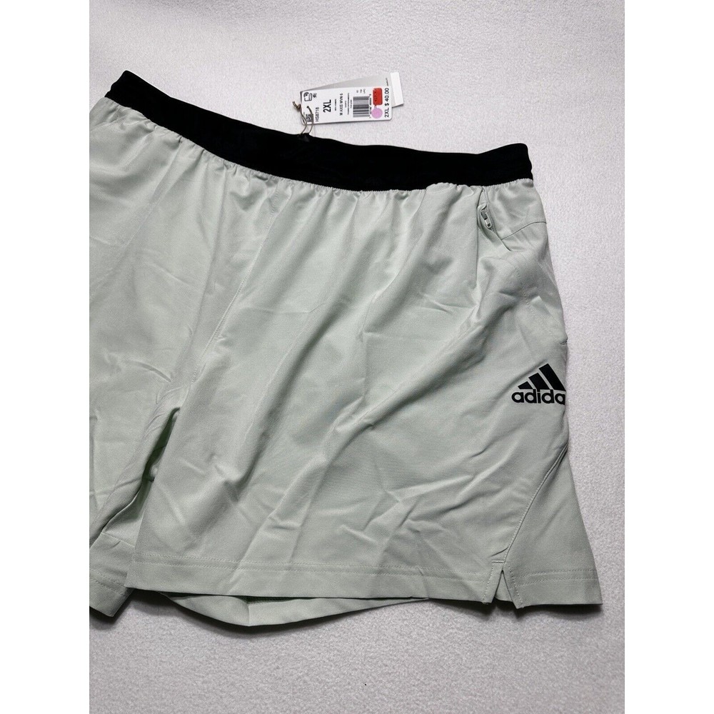 NWT adidas Mens Axis Knit 3.0 Shorts Size 2XL Lightweight Breathable Green XXL